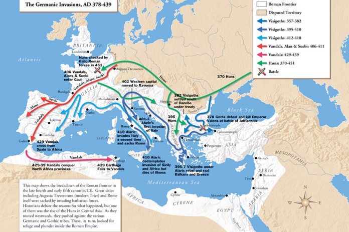 Beginning of the “Barbarian” migrations into the territory of Roman ...