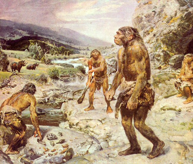 paleolithic people fire