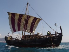 Replica of the Phoenician ship. Image source: www.pioneerexpeditions.com