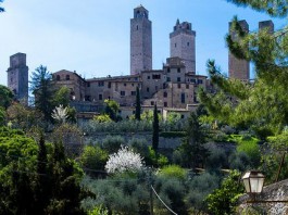 Medieval city San Gimignano in Tuscany, southwest of Florence.