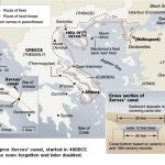 A map showing Xerxes invasion of Greece. Source of map: "www.cais-soas.com/News/2001/November2001/13-11.htm"