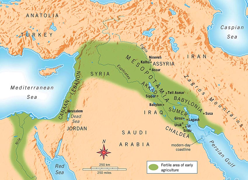 mesopotamia assyria babylonia map